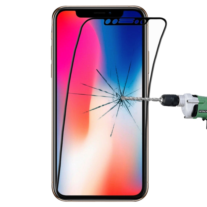 Para iPhone 11 Pro / XS / X 0,1 mm 9H Película de vidrio templado de fibra flexible de pantalla completa