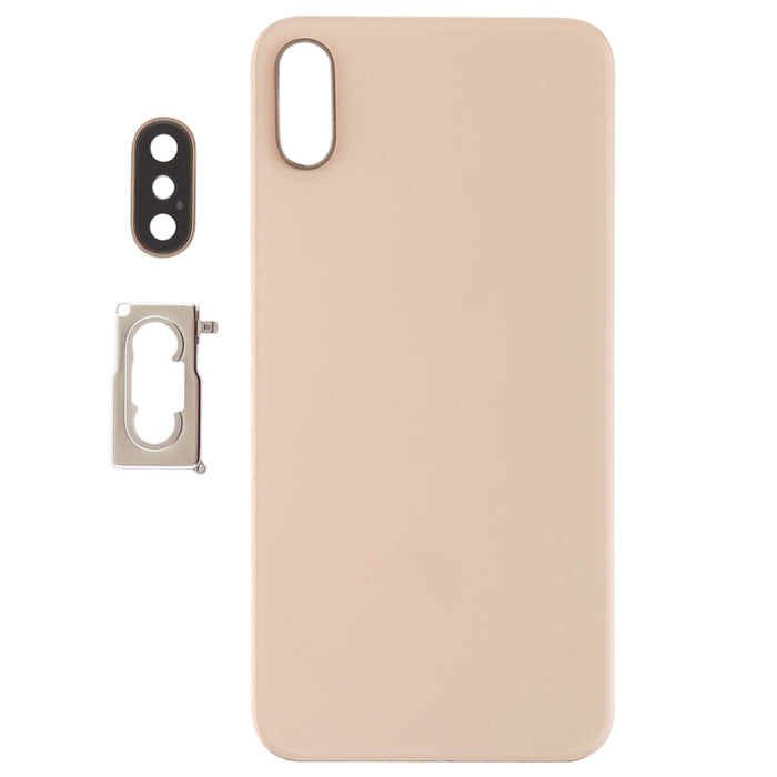 Tapa trasera de batería con bisel, lente y adhesivo para cámara trasera para iPhone XS, For iPhone XS (Camera Lens+Adhesive), For iPhone XS with Camera Lens