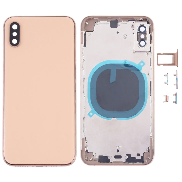 Contraportada con lente de cámara, bandeja para tarjeta SIM y teclas laterales para iPhone XS, For iPhone XS (Camera Lens+Side Keys), For iPhone XS with Side keys, For iPhone XS with Card Tray