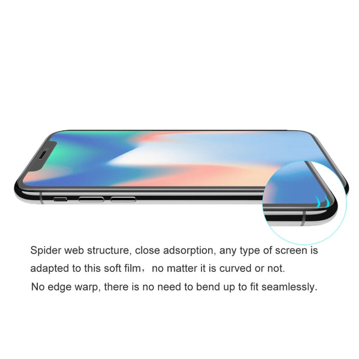 ENKAY Hat-Prince 0,1 mm 3D Protector de pantalla completa Película de hidrogel a prueba de explosiones para iPhone XR, material TPU + TPE + PET