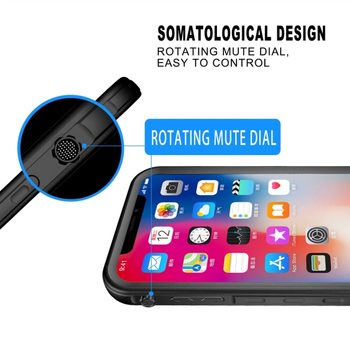 Para iPhone X / XS 2 m impermeable a prueba de nieve 2 m a prueba de golpes a prueba de polvo PC + funda de silicona