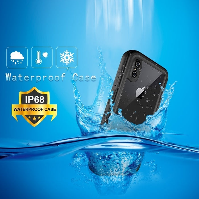 Para iPhone X / XS 2 m impermeable a prueba de nieve 2 m a prueba de golpes a prueba de polvo PC + funda de silicona