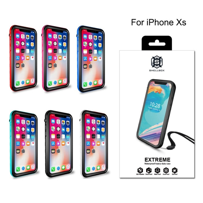 Para iPhone X / XS 2 m impermeable a prueba de nieve 2 m a prueba de golpes a prueba de polvo PC + funda de silicona
