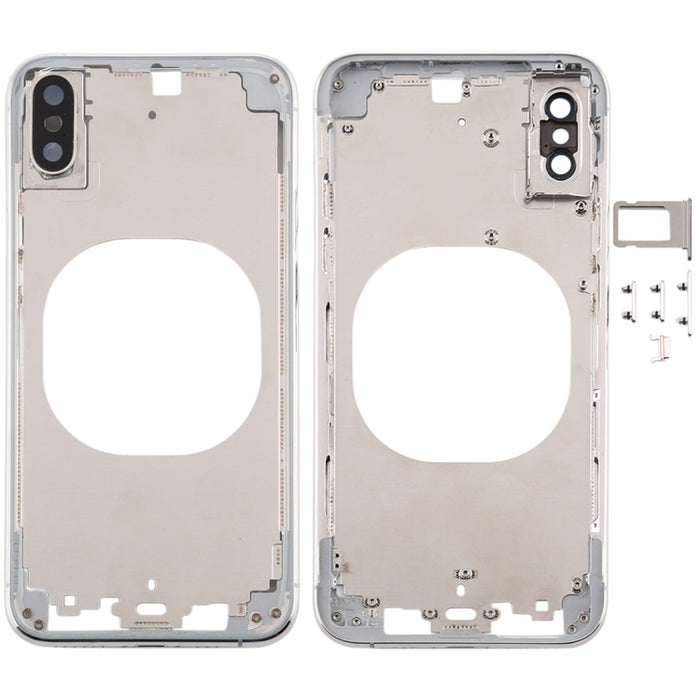 Cubierta trasera transparente con lente de cámara, bandeja para tarjeta SIM y teclas laterales para iPhone XS, For iPhone XS(Transparent), For iPhone XS  (Camera Len), For iPhone XS(Transparent Back)