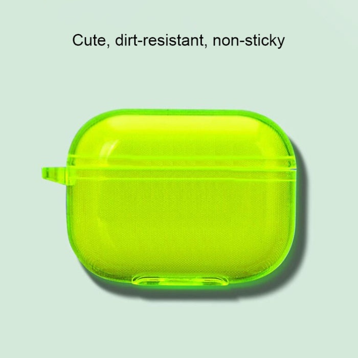 Para Airpods1/2 Funda para auriculares Apple de color sólido fluorescente simple