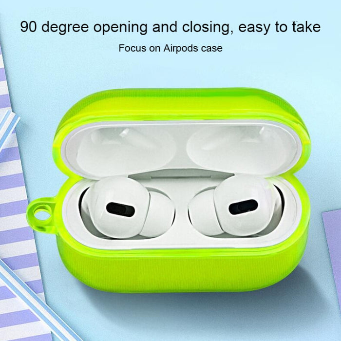 Para Airpods1/2 Funda para auriculares Apple de color sólido fluorescente simple