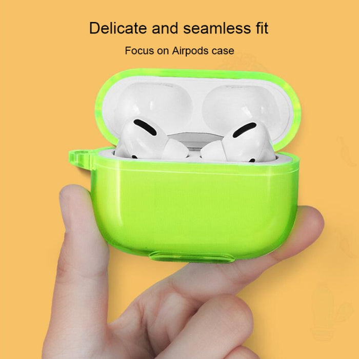 Para Airpods1/2 Funda para auriculares Apple de color sólido fluorescente simple