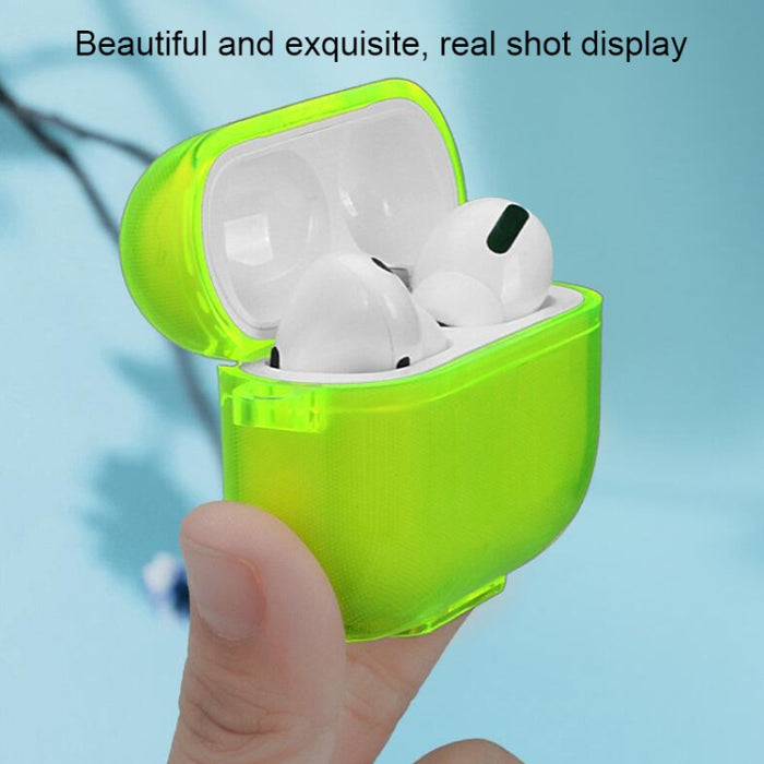 Para Airpods1/2 Funda para auriculares Apple de color sólido fluorescente simple