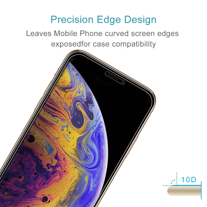 Para iPhone 11 Pro / XS / X Película de vidrio templado HD de pantalla completa antiarañazos 9H 9D