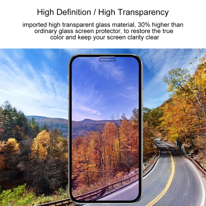 Para iPhone 11 Pro / XS / X Película de vidrio templado de rayos púrpuras de pantalla completa antirrayas 9H 10D