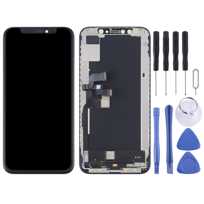Pantalla LCD de material OLED original y ensamblaje completo del digitalizador para iPhone XS, For iPhone XS (Original)