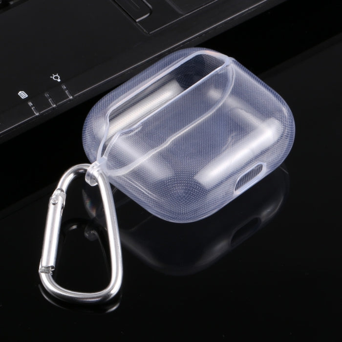 Funda protectora transparente dividida para auriculares de PC con gancho para AirPods 3