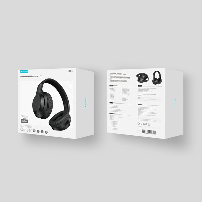 ROCK Space O2 HiFi Bluetooth 5.0 Auriculares inalámbricos con micrófono, compatible con tarjeta TF