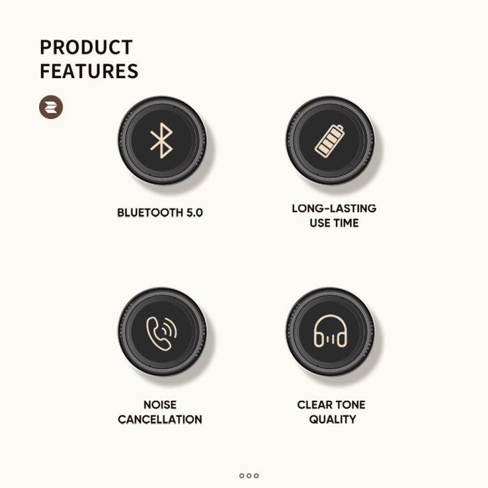 ROCK Space O2 HiFi Bluetooth 5.0 Auriculares inalámbricos con micrófono, compatible con tarjeta TF
