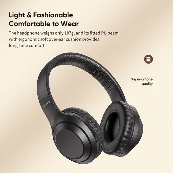 ROCK Space O2 HiFi Bluetooth 5.0 Auriculares inalámbricos con micrófono, compatible con tarjeta TF