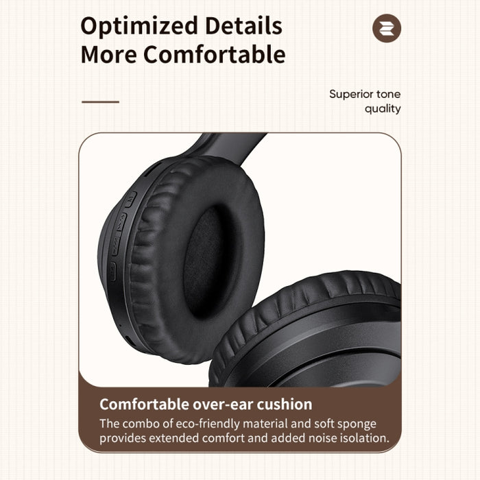 ROCK Space O2 HiFi Bluetooth 5.0 Auriculares inalámbricos con micrófono, compatible con tarjeta TF