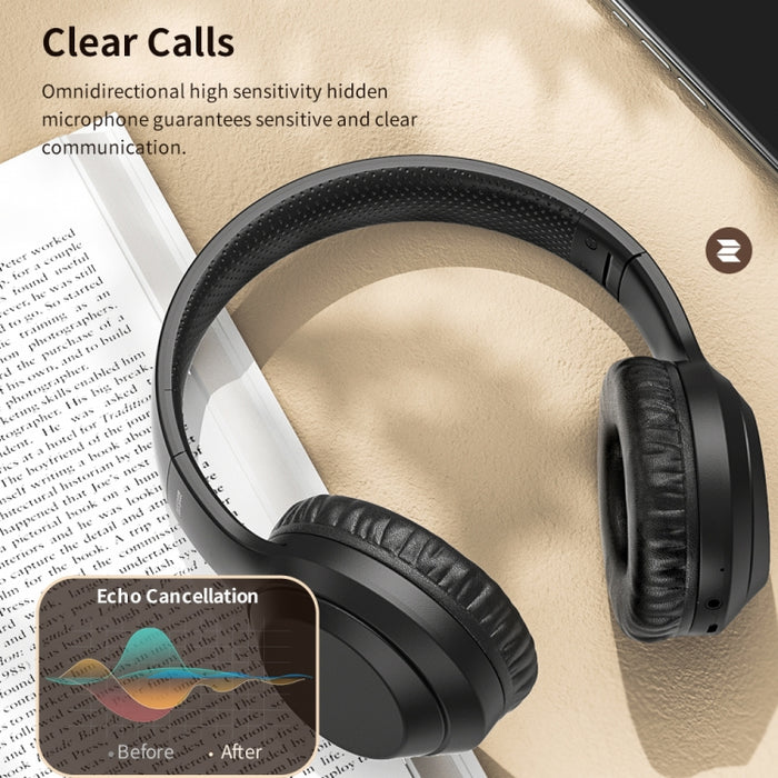 ROCK Space O2 HiFi Bluetooth 5.0 Auriculares inalámbricos con micrófono, compatible con tarjeta TF