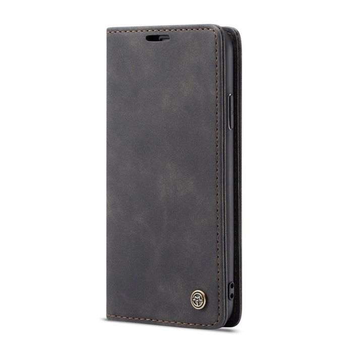 Para iPhone X / XS CaseMe-013 Funda de cuero con tapa horizontal esmerilada retro multifuncional con ranura para tarjeta, soporte y billetera