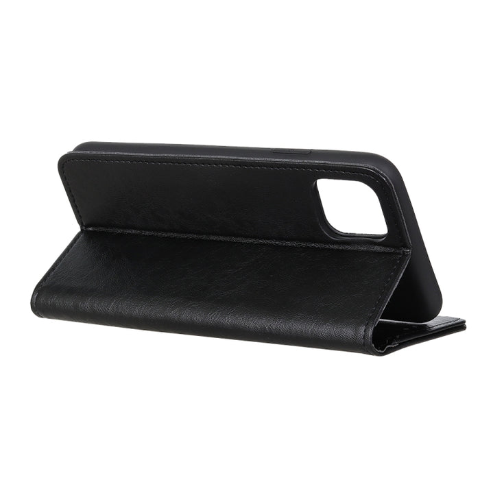 Para iPhone 11 Pro Funda de cuero con tapa horizontal con textura de caballo loco magnético, con soporte, ranuras para tarjetas y billetera