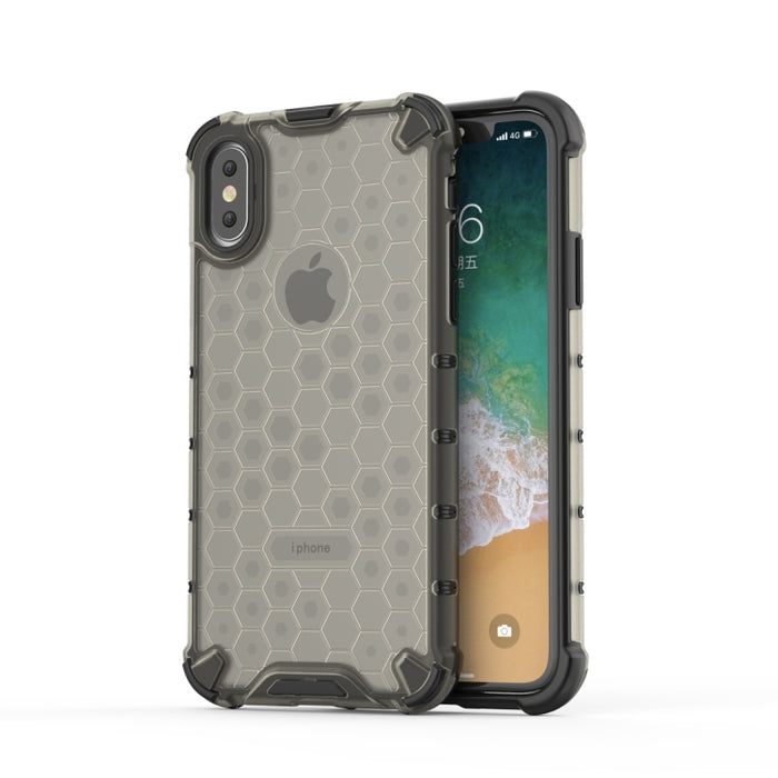 Para iPhone X / XS Funda protectora Honeycomb PC + TPU a prueba de golpes