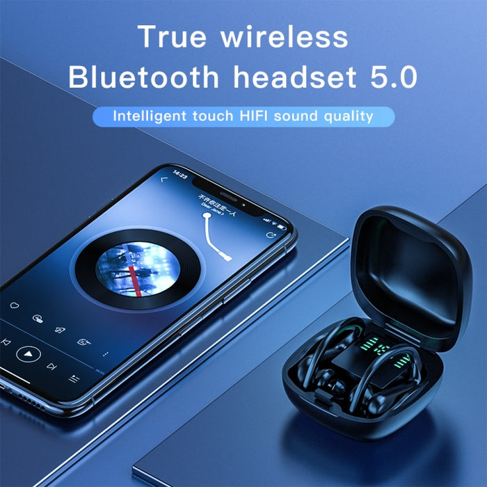 Auricular Bluetooth inalámbrico 258 con caja de carga y pantalla Digital, soporte táctil, llamada HD, asistente de voz y NFC