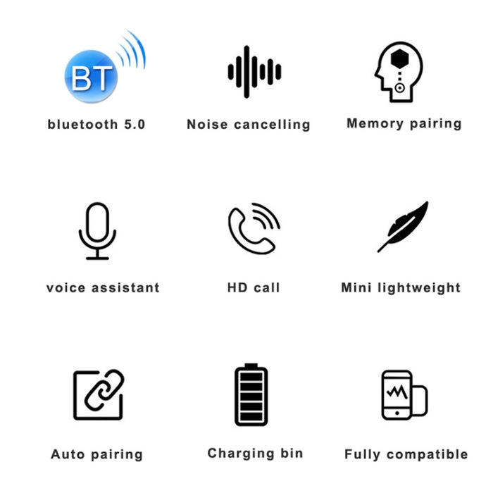 263 TWS CVC8.0 Auricular Bluetooth con cancelación de ruido con caja de carga, soporte táctil y pantalla de batería LED de tres pantallas y soporte para teléfono y banco de energía y llamada HD y asistente de voz