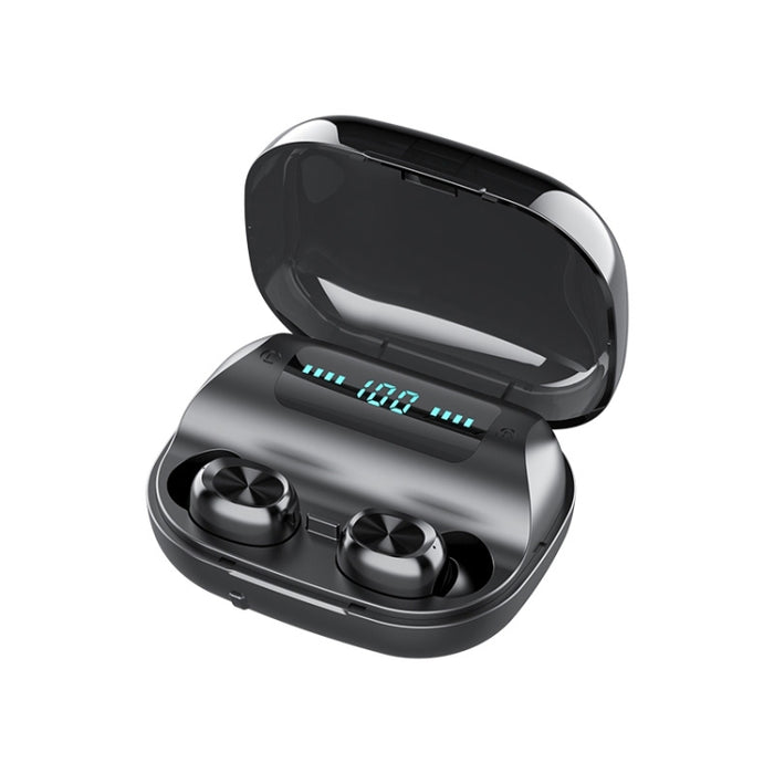 263 TWS CVC8.0 Auricular Bluetooth con cancelación de ruido con caja de carga, soporte táctil y pantalla de batería LED de tres pantallas y soporte para teléfono y banco de energía y llamada HD y asistente de voz