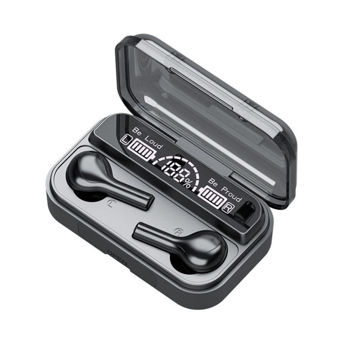 278 TWS Auricular Bluetooth Táctil con Cancelación de Ruido Externo con Caja de Carga, Soporte Pantalla Digital de Alimentación LED y Luces de Respiración y Asistente de Llamadas y Voz