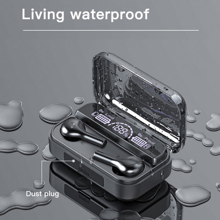 278 TWS Auricular Bluetooth Táctil con Cancelación de Ruido Externo con Caja de Carga, Soporte Pantalla Digital de Alimentación LED y Luces de Respiración y Asistente de Llamadas y Voz