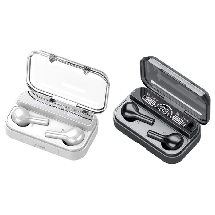 278 TWS Auricular Bluetooth Táctil con Cancelación de Ruido Externo con Caja de Carga, Soporte Pantalla Digital de Alimentación LED y Luces de Respiración y Asistente de Llamadas y Voz
