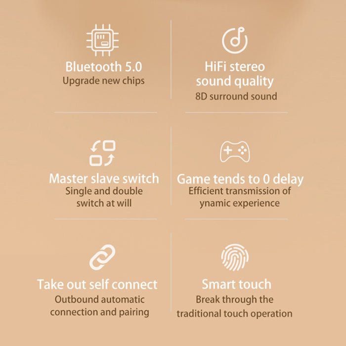 278 TWS Auricular Bluetooth Táctil con Cancelación de Ruido Externo con Caja de Carga, Soporte Pantalla Digital de Alimentación LED y Luces de Respiración y Asistente de Llamadas y Voz
