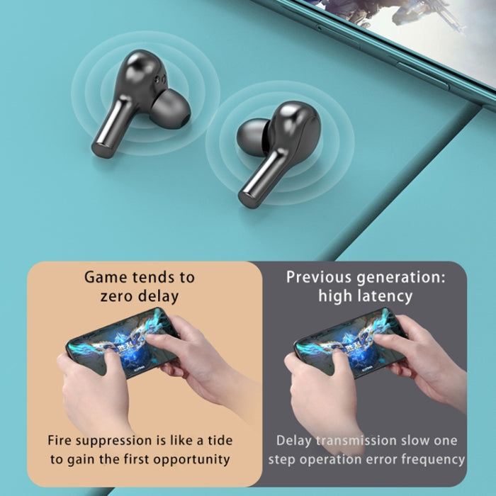 278 TWS Auricular Bluetooth Táctil con Cancelación de Ruido Externo con Caja de Carga, Soporte Pantalla Digital de Alimentación LED y Luces de Respiración y Asistente de Llamadas y Voz