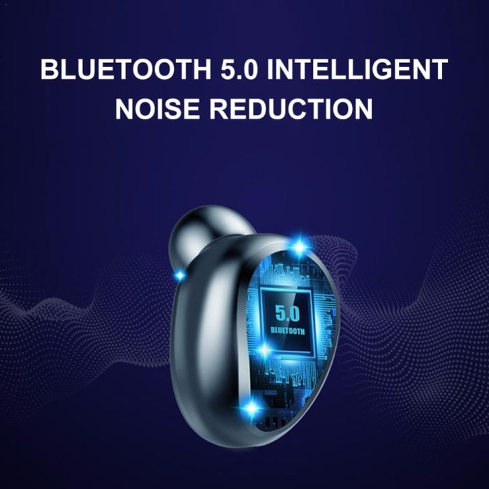 F9-5 Auricular Bluetooth táctil inteligente con cancelación de ruido y caja de carga, compatible con pantalla de alimentación LED de tres pantallas, llamadas HD, banco de energía y Siri