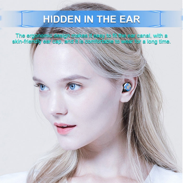 F9-6 TWS CVC8.0 Auricular Bluetooth táctil con cancelación de ruido y caja de carga cilíndrica extraíble, compatible con pantalla digital de alimentación LED, llamada y Siri
