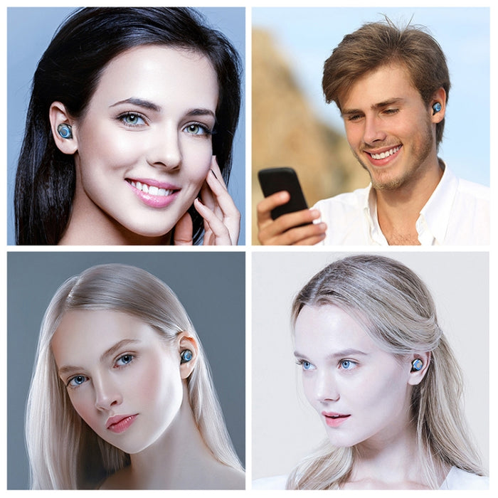 F9-6 TWS CVC8.0 Auricular Bluetooth táctil con cancelación de ruido y caja de carga cilíndrica extraíble, compatible con pantalla digital de alimentación LED, llamada y Siri
