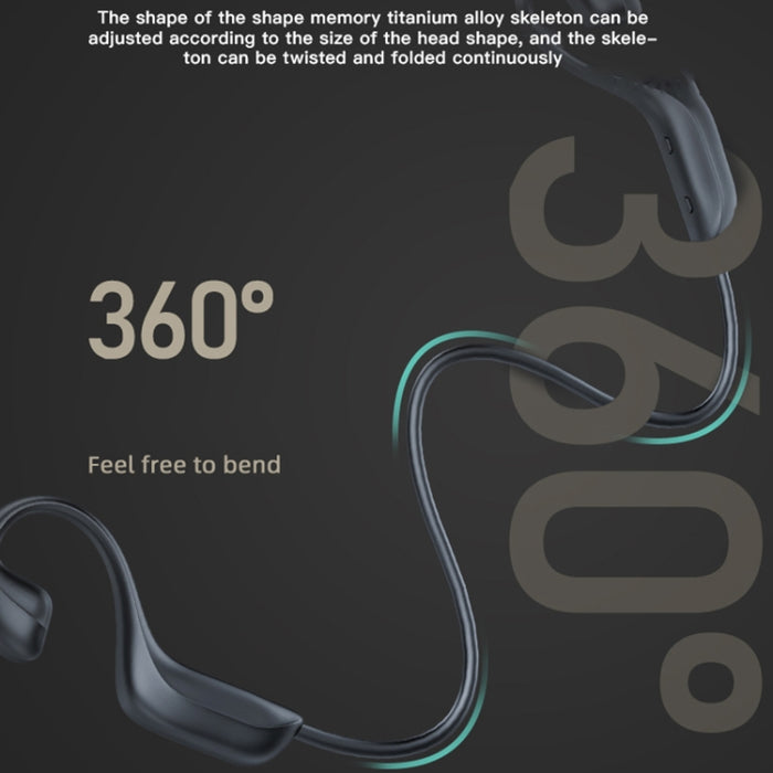 G100 Bluetooth 5.0 Auriculares inalámbricos de conducción ósea impermeables deportivos montados en la oreja