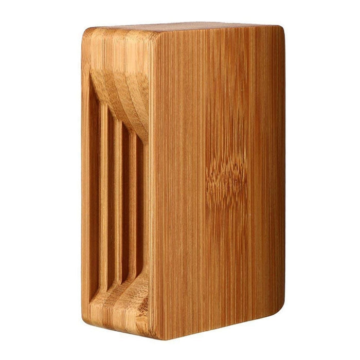 Soporte de escritorio para teléfono Universal de bambú HQ-J101 para teléfonos inteligentes de hasta 5,5 pulgadas
