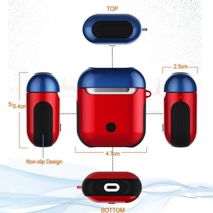 Bolsa de almacenamiento antipérdida barnizada de la caja de los auriculares de Bluetooth de la PC para Apple AirPods 1/2