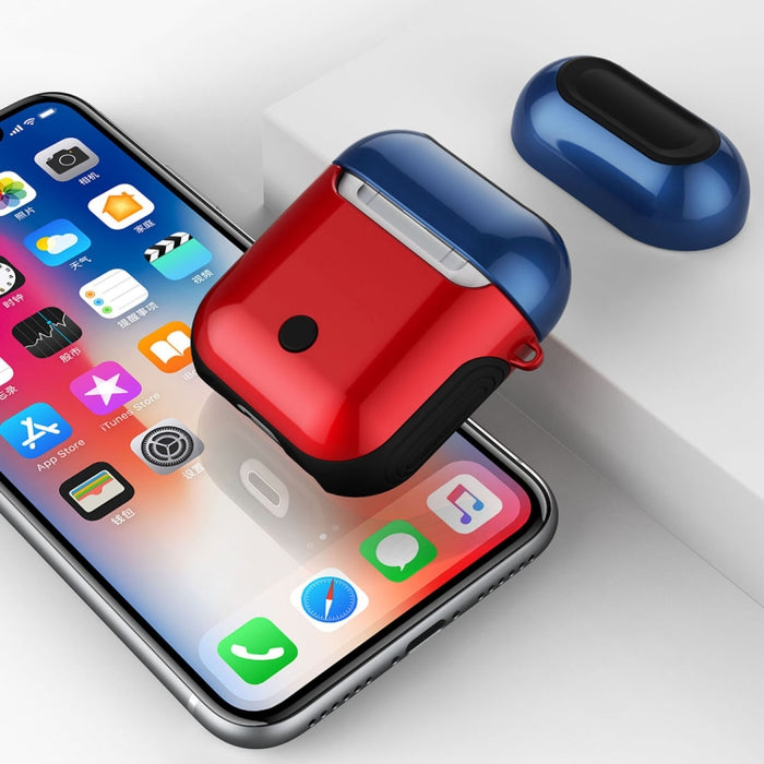 Bolsa de almacenamiento antipérdida barnizada de la caja de los auriculares de Bluetooth de la PC para Apple AirPods 1/2