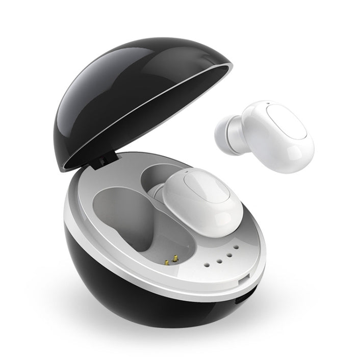Auricular Bluetooth inalámbrico con forma de cápsula espacial A10 TWS con caja de carga magnética y cordón, compatible con llamadas HD y emparejamiento automático Bluetooth