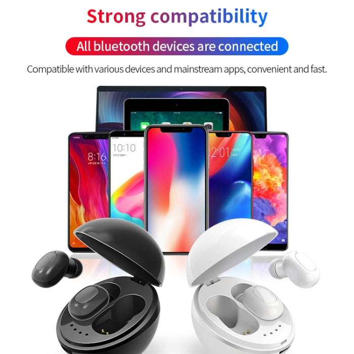 Auricular Bluetooth inalámbrico con forma de cápsula espacial A10 TWS con caja de carga magnética y cordón, compatible con llamadas HD y emparejamiento automático Bluetooth