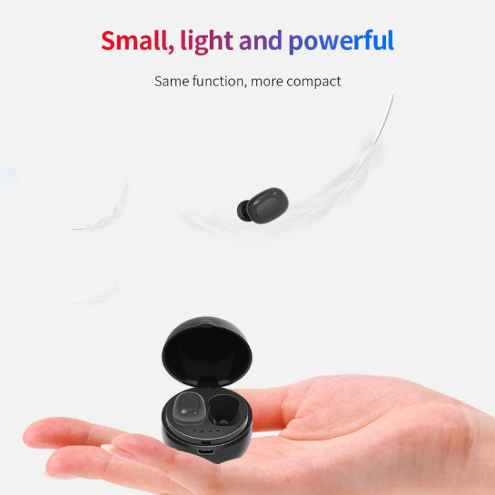 Auricular Bluetooth inalámbrico con forma de cápsula espacial A10 TWS con caja de carga magnética y cordón, compatible con llamadas HD y emparejamiento automático Bluetooth
