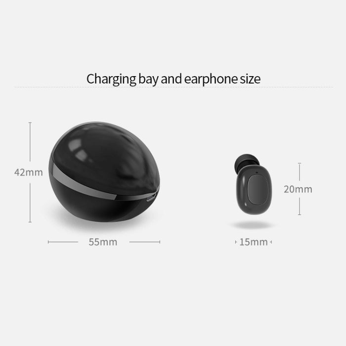 Auricular Bluetooth inalámbrico con forma de cápsula espacial A10 TWS con caja de carga magnética y cordón, compatible con llamadas HD y emparejamiento automático Bluetooth