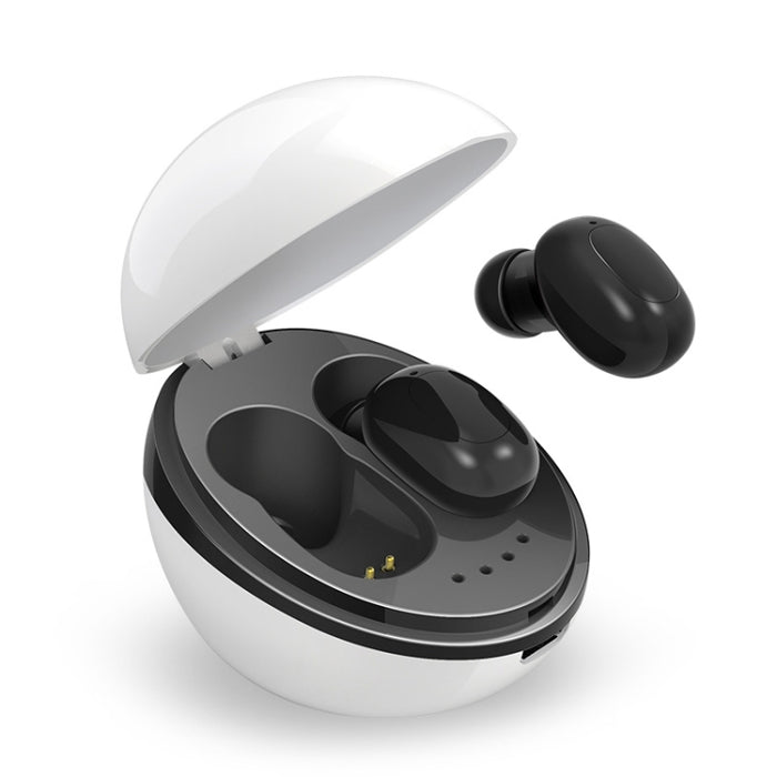 Auricular Bluetooth inalámbrico con forma de cápsula espacial A10 TWS con caja de carga magnética y cordón, compatible con llamadas HD y emparejamiento automático Bluetooth