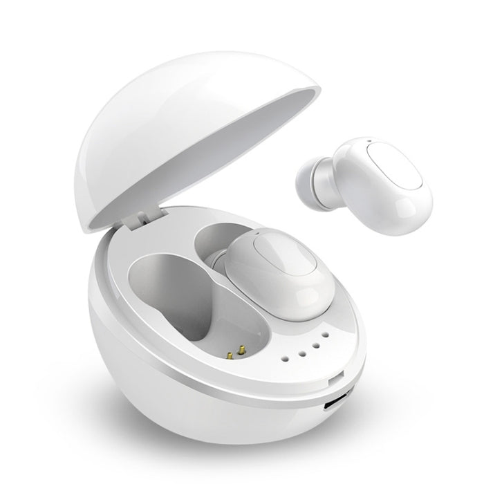 Auricular Bluetooth inalámbrico con forma de cápsula espacial A10 TWS con caja de carga magnética y cordón, compatible con llamadas HD y emparejamiento automático Bluetooth