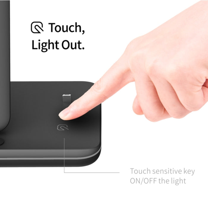 Cargador inalámbrico magnético vertical Z5 QI para teléfonos móviles, relojes Apple y AirPods / Xiaomi Redmi AirDots, con anillo de luz táctil