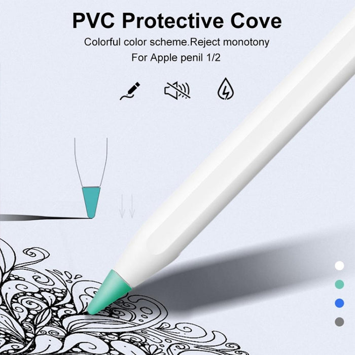 Cubierta de punta antideslizante silenciosa resistente al desgaste de 4 piezas para Apple Pencil 1/2