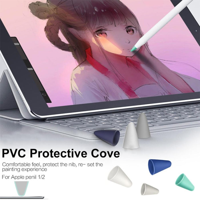 Cubierta de punta antideslizante silenciosa resistente al desgaste de 4 piezas para Apple Pencil 1/2