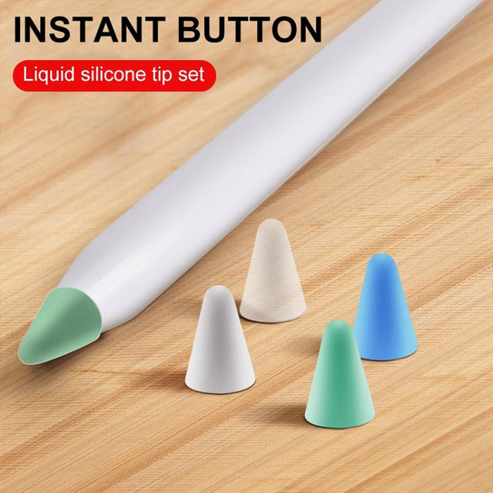 Cubierta de punta antideslizante silenciosa resistente al desgaste de 4 piezas para Apple Pencil 1/2