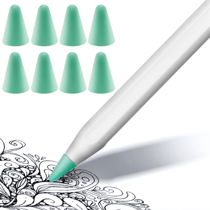 Cubierta de punta antideslizante silenciosa resistente al desgaste de 8 piezas para Apple Pencil 1/2